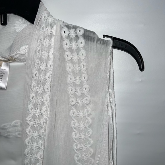 Indigo Soul Cardigan Women’s Large White Sleeveless 100% Polyester Open Front - Picture 6 of 13